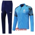 Ensemble Du Veste Survetement Marseille OM Bleu 2019/2020 Nouveau
