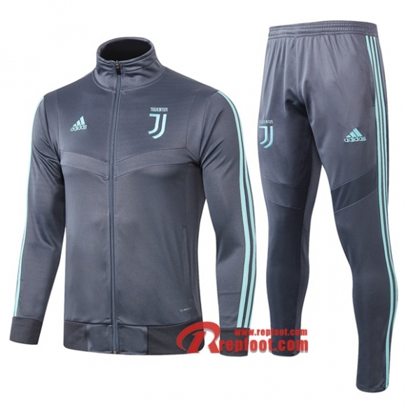 Ensemble Veste Survetement Juventus Gris 2019-2020 Nouveau