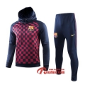 Ensemble Veste A Capuche Survetement FC Barcelone Bleu Royal 2019-2020 Nouveau