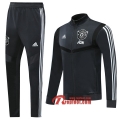 Ensemble Du Veste Survetement Manchester United Gris Fonce 2019/2020 Nouveau