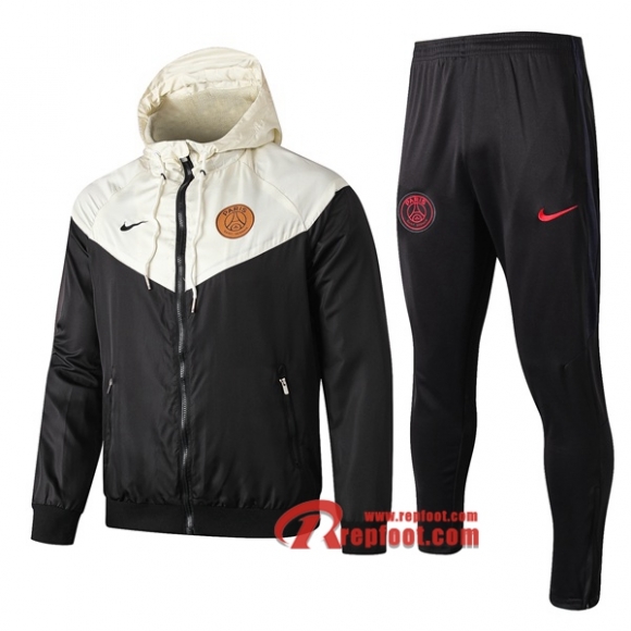 Ensemble Du Coupe-Vent Survetement Paris Saint Germain-PSG Nike Jaune/Noir 2019/2020 Nouveau