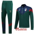 Ensemble Veste Survetement Italie Vert 2019-2020 Nouveau