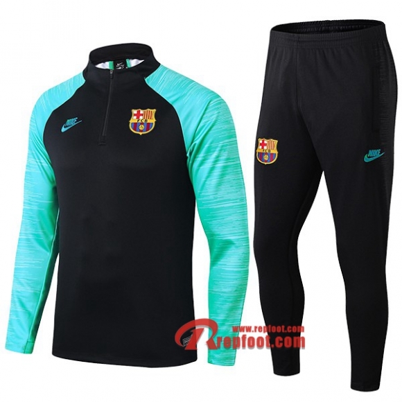 Ensemble Survetement FC Barcelone Beko Vert Noir 2019-2020 Nouveau