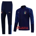 Ensemble Veste Survetement Equipe De Italie Bleu Saphir -2 2019 2020 Nouveau