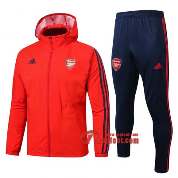 Ensemble Veste Coupe-Vent Survetement Arsenal FC Rouge 2019 2020 Nouveau