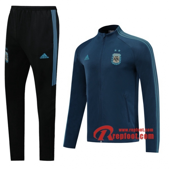 Ensemble Nouveau Veste Survetement Argentine Bleu Royal 2020 2021