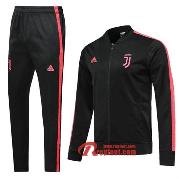 Ensemble Veste Survetement Juventus Noir 2019-2020 Nouveau