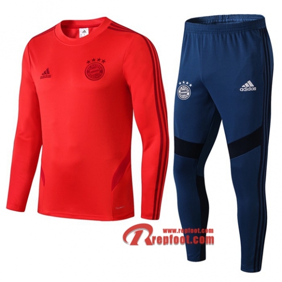 Ensemble De Survetement Bayern Munich FC Rouge 2019 2020 Nouveau