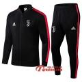 Ensemble Du Veste Survetement Juventus Noir/Rouge 2019/2020 Nouveau