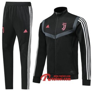 Ensemble De Veste Survetement Juventus Noir/Blanc 2019 2020 Nouveau