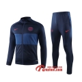 Ensemble De Veste Survetement Paris Saint Germain-PSG Bleu Fonce 2019 2020 Nouveau