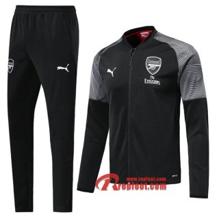 Ensemble De Veste Survetement Arsenal Noir 2019 2020 Nouveau