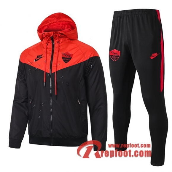 Coupe-Vent Survetement De AS Roma Rouge Noir 2019 2020 Nouveau  Coupe-Vent Survetement De AS Roma Rouge Noir 2019 2020 Nouveau