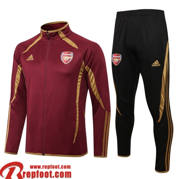 Veste Foot Arsenal rouge foncé Homme 2021 2022 JK278