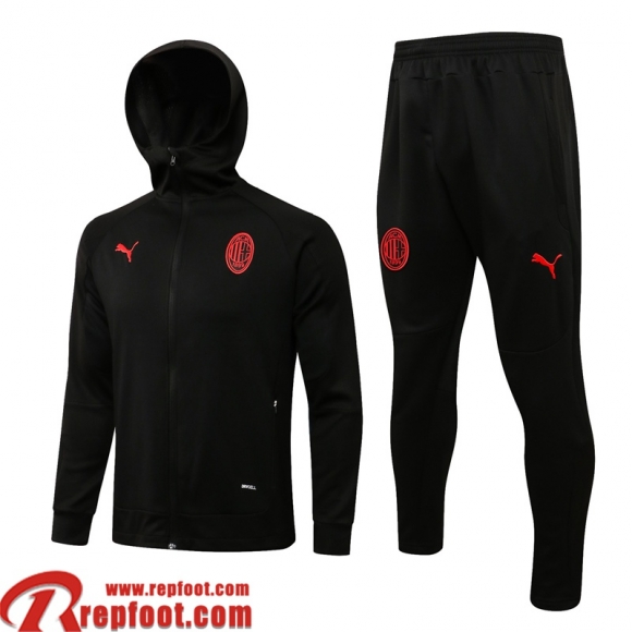 Veste Foot - Sweat A Capuche AC Milan noir Homme 2021 2022 JK291