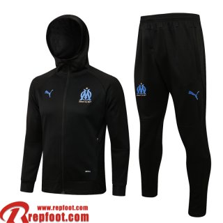 Veste Foot - Sweat A Capuche Marseille noir Homme 2021 2022 JK293