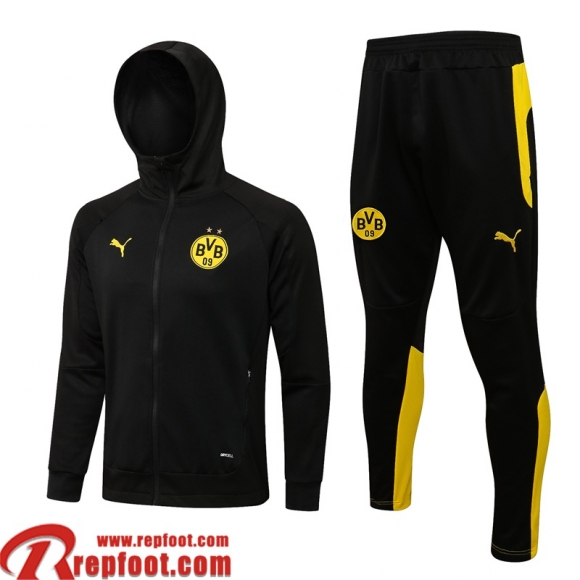Veste Foot - Sweat A Capuche Dortmund noir Homme 2021 2022 JK294  Veste Foot - Sweat A Capuche Dortmund noir Homme 2021 2022 JK294