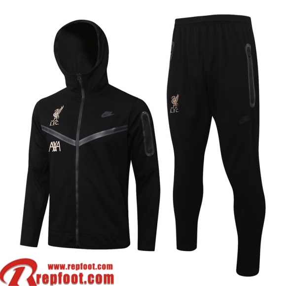 Veste Foot - Sweat A Capuche Liverpool noir Homme 2021 2022 JK297