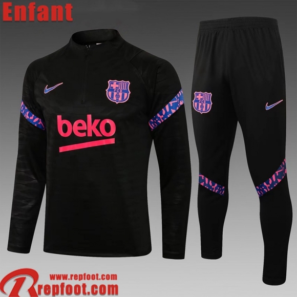 Survetement de Foot Barcelone noir Enfant 2021 2022 TK170