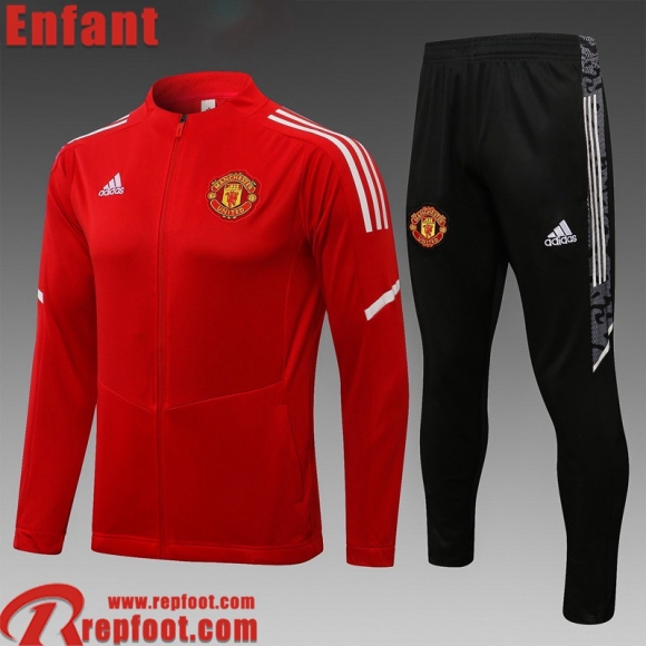 Veste Foot Manchester United rouge Enfant 2021 2022 TK172