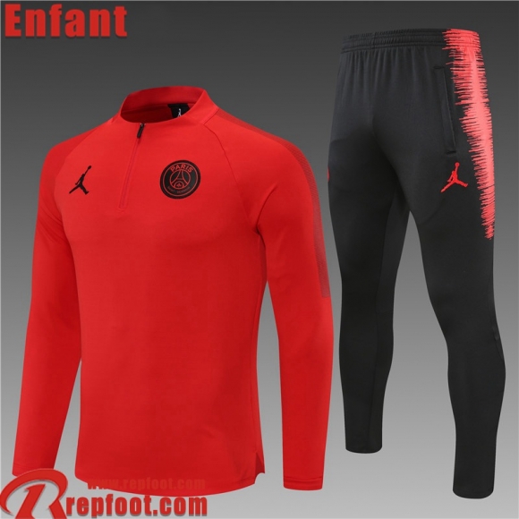 Survetement de Foot PSG rouge Enfant 2021 2022 TK178