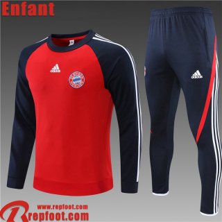 Survetement de Foot Bayern Munich rouge Enfant 2021 2022 TK190