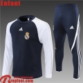 Survetement de Foot Real Madrid noir Enfant 2021 2022 TK193