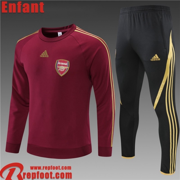 Survetement de Foot Arsenal rouge Enfant 2021 2022 TK195