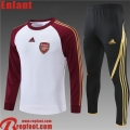 Survetement de Foot Arsenal blanc Enfant 2021 2022 TK196