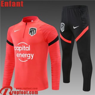 Survetement de Foot Olympique Lyon rouge Enfant 2021 2022 TK199