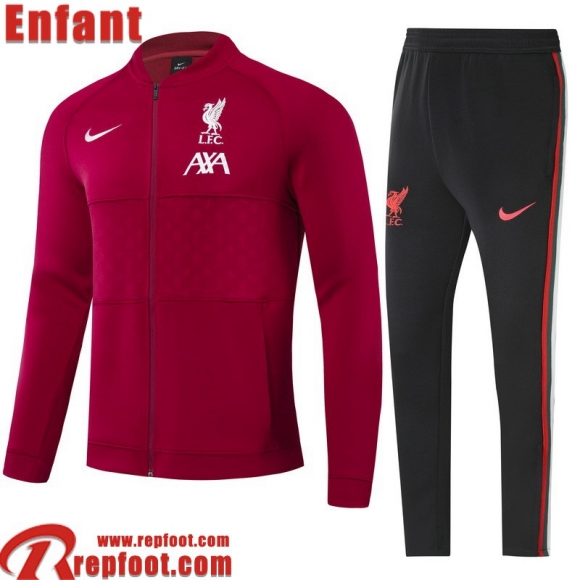 Veste Foot Liverpool rouge Enfant 2021 2022 TK202  Veste Foot Liverpool rouge Enfant 2021 2022 TK202
