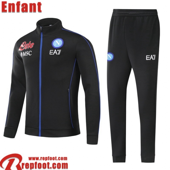 Veste Foot SSC Naples noir Enfant 2021 2022 TK204 Veste Foot SSC Naples noir Enfant 2021 2022 TK204