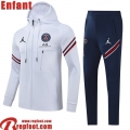 Veste Foot PSG blanc Enfant 2021 2022 TK207