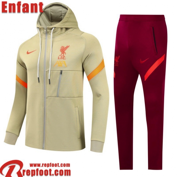 Veste Foot Liverpool Jaune Enfant 2021 2022 TK210  Veste Foot Liverpool Jaune Enfant 2021 2022 TK210