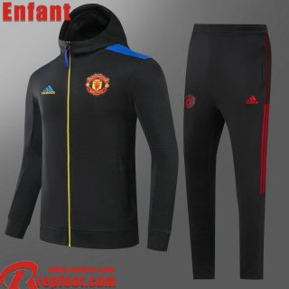 Veste Foot Manchester United noir Enfant 2021 2022 TK218