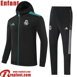 Veste Foot Real Madrid noir Enfant 2021 2022 TK219