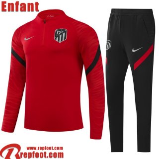 Survetement de Foot Olympique Lyon rouge Enfant 2021 2022 TK226