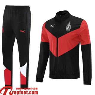 Coupe Vent - Sweat a Capuche AC Milan Noir rouge Homme 2021 2022 WK50
