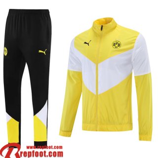 Coupe Vent - Sweat a Capuche Dortmund jaune blanc Homme 2021 2022 WK51