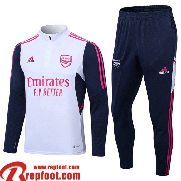 Arsenal Survetement de Foot Blanc Homme 22 23 TG633  Arsenal Survetement de Foot Blanc Homme 22 23 TG633
