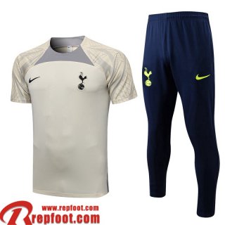 Tottenham Hotspur Survetement T Shirt jaune clair Homme 22 23 TG634