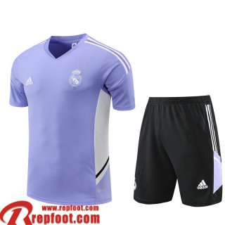 Real Madrid Survetement T Shirt Violet Homme 22 23 TG690
