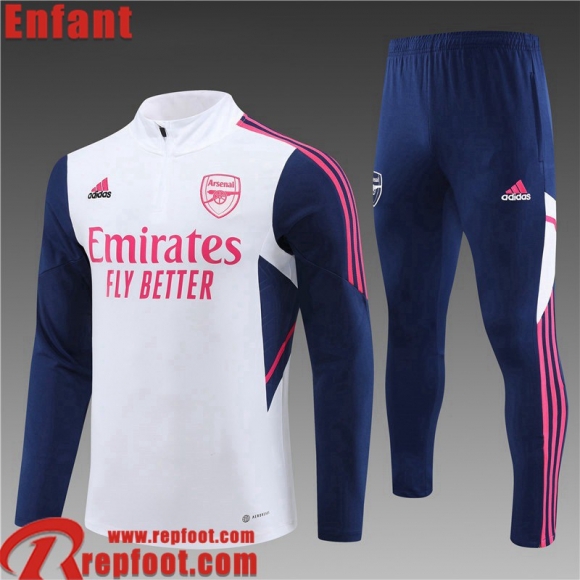 Arsenal Survetement de Foot Blanc Enfant 22 23 TK537