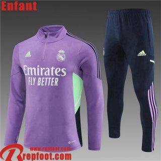 Real Madrid Survetement de Foot Violet Enfant 22 23 TK539