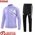 Real Madrid Veste Foot lavande Enfant 22 23 TK542  Real Madrid Veste Foot lavande Enfant 22 23 TK542