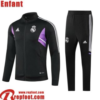 Real Madrid Veste Foot noir Enfant 22 23 TK543