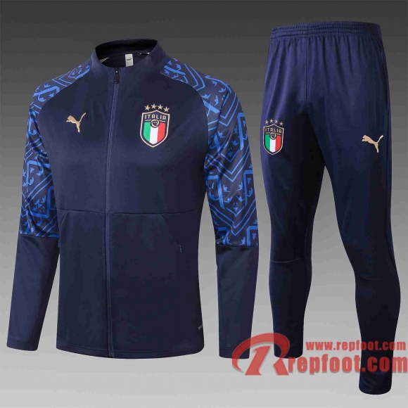 Italie Veste foot 20 21 bleu marin A315#