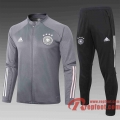 Allemagne Veste foot 20 21 Gris foncé A318#