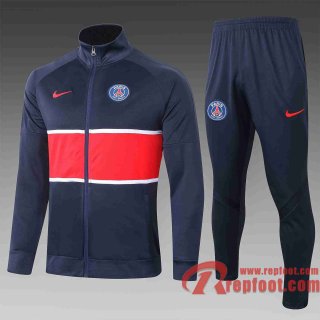 PSG Paris Veste foot 20 21 rouge col montant A335#