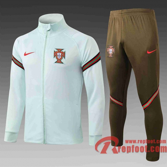 Portugal Veste foot 20 21 Vert clair col montant A350#